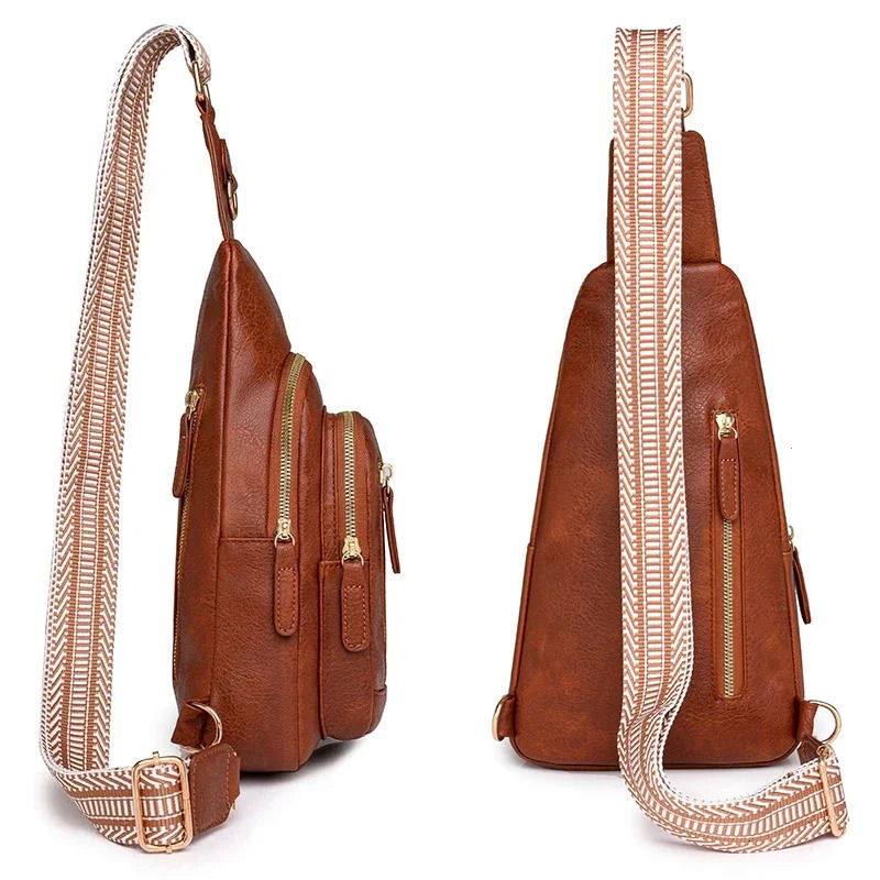 Women Bag Fashion Sling Bag for Woman High PU Leather Pack Crossbody Chest Bag Feminina Sacs Main Shoulder Messenger 250218