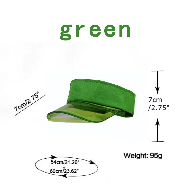 Sun Hats Neutral Golf Hat Sun Protection Soft PVC Outdoor Sports Tennis Running Beach Running Empty Top Sunshade Hat Green 2 Pack 250219