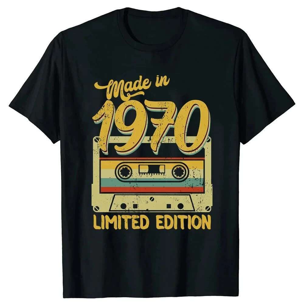 Birthday gift graphic short sleeves 54 years born in 1970 shirt 54th birthday summer retro T-shirt Vintage 1970 T-shirt 42853