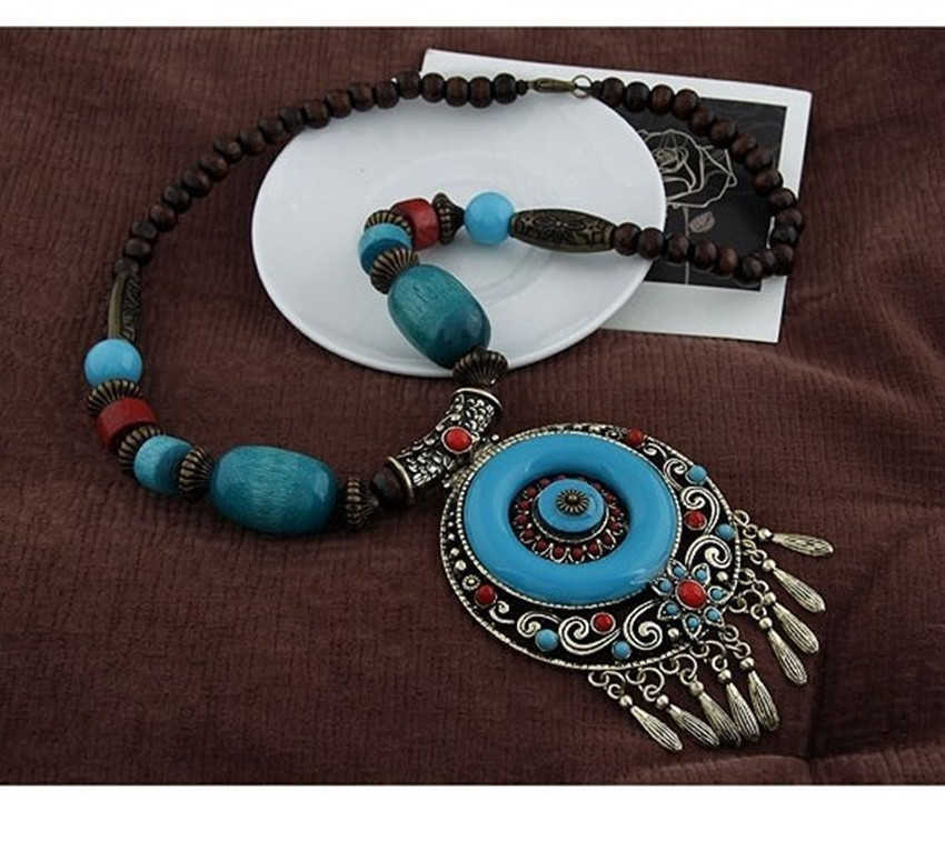 Pendant Necklaces Ocean exaggerated sweater chain Bohemian style piece temperament long necklace skirt accessories H25219