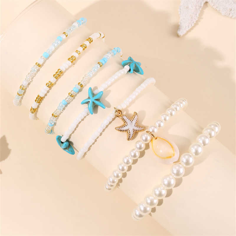 Pendant Necklaces FZ0402 Marine Conch Shell Pendant Womens Foot Chain Beach Vacation Style Shell Womens Foot Accessories H25219