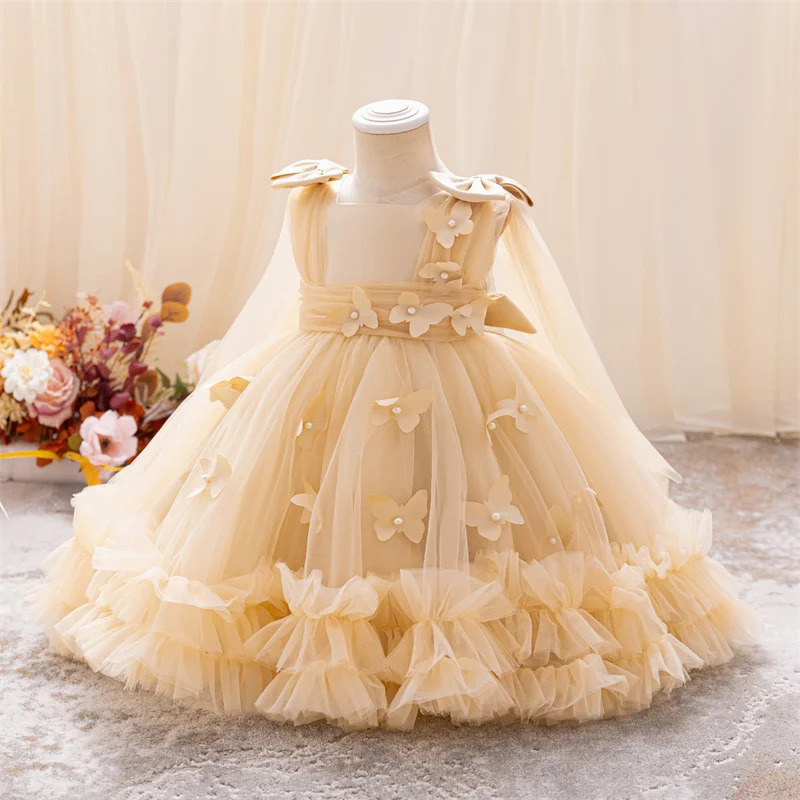 The first Christmas costume of the 0-6-year-old girl childrens clothing baby one-year-old birthday party dresses 250220
