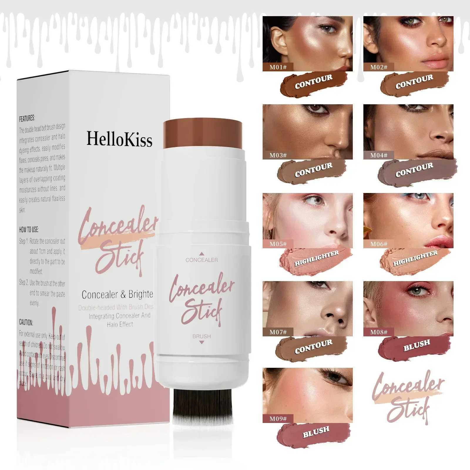 Hellokiss Double Head Multifunctional Grooming Highlight B Stick Three-dimensional Brightening Face BronzeW250220