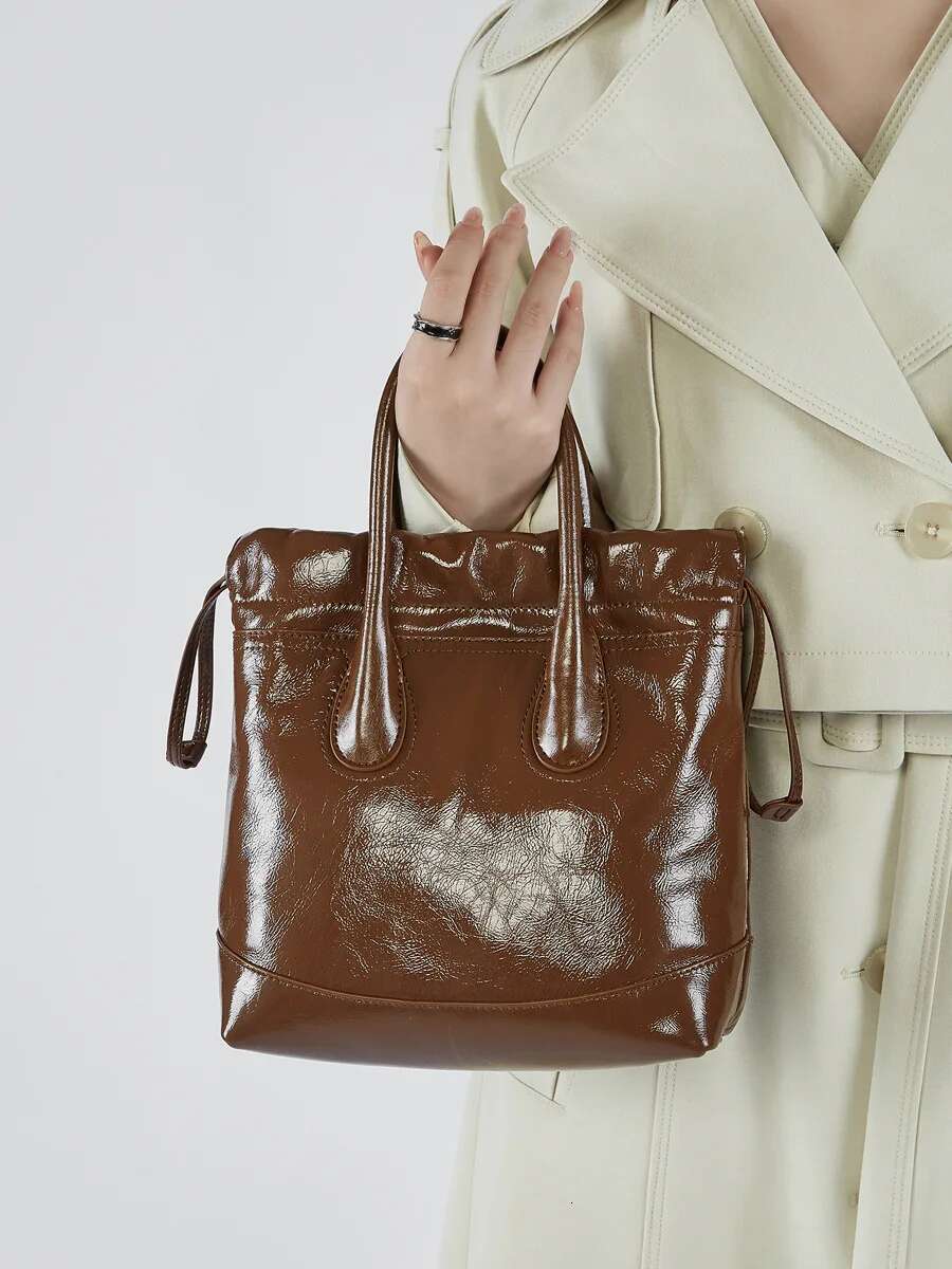Genuine Handbag Leather Minimalist Crossbody Women Female Shoulder Bag Cowhide Vintage Bag