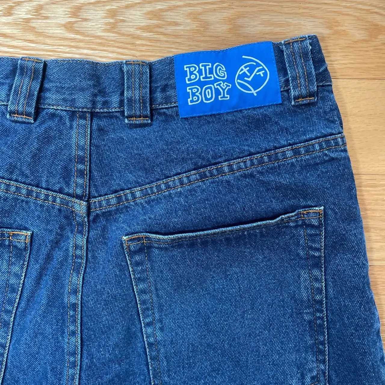 Y2k Pants Baggy Jeans Mens Womens Hip Hop Polar Big Boy Embroidery Jeans Streetwear High Waist Wide Trouser Cargo Pants X250220