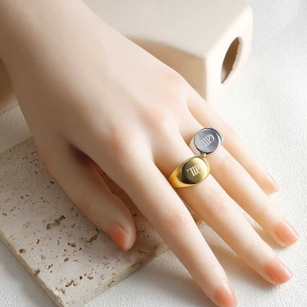 JINHUI TTPD Engraved Letter Rings For Wen Stainless Steel Metal The Tortured Poets Department Ring Waterproof Fashion Jewelry X250220