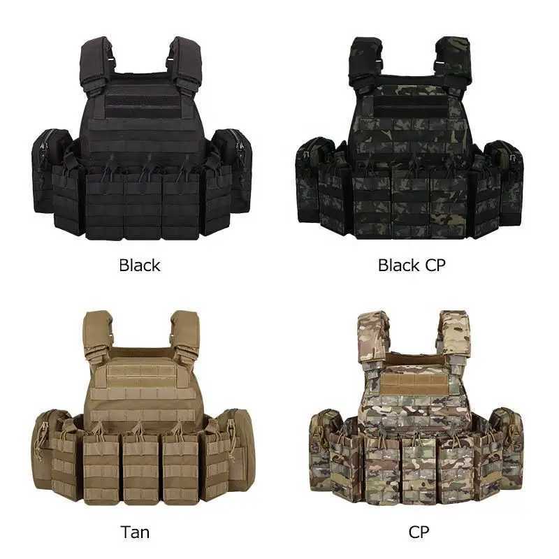 YAKEDA 1000D Nylon Tactical Vest Outdoor Hunting Protective Adjustable Multifunction Molle Vest for Airsoft Combat EquipmentXJ250219