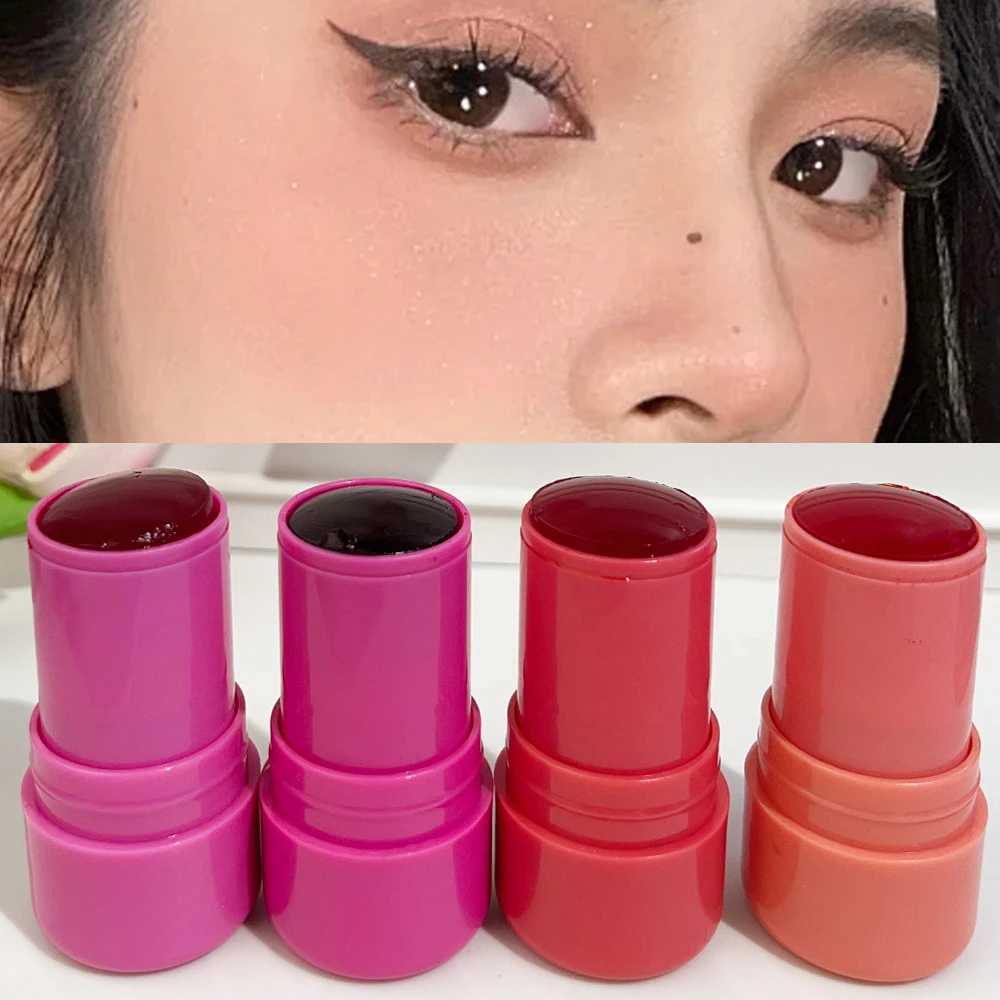 Moisturizing Jelly B Stick 2-in-1 Lipstick Natural Lasting Brighten Rouge Contour Stick Waterproof Lip Gloss Korean MakeupW250220
