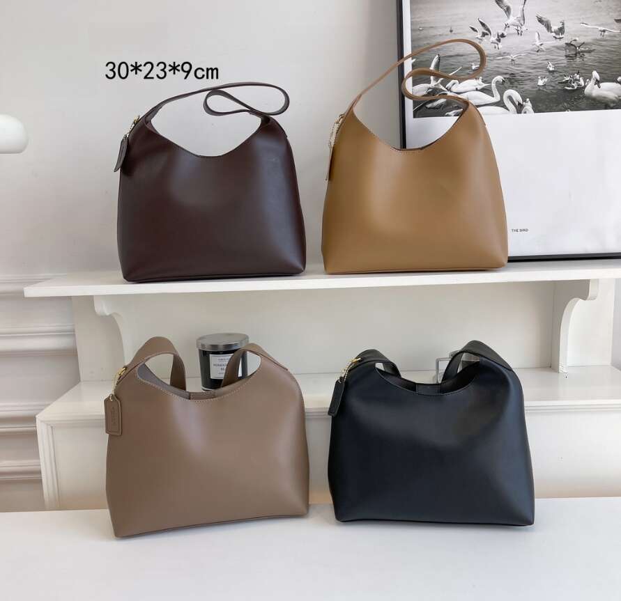 Tote Large Capacity Smooth One Shoulder Hand-Held Commuting Armpit Bag, Classic Retro Women's Bags