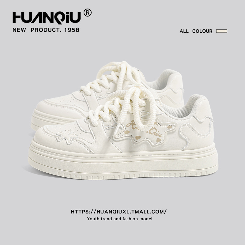 Global Thick Soled White Shoes For Women's Designer Shoes Spring 2025 New Fashionable Super Hot High End Outdoor Leisure Sports Board Shoes
