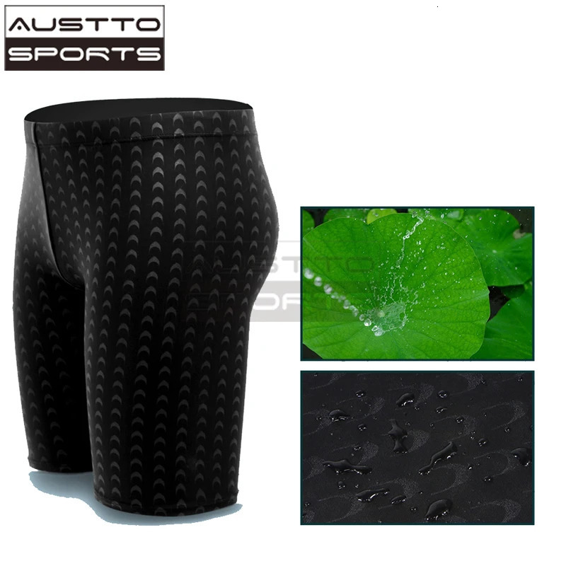 Austto Mens Swimming Truck Swim Jammer Swimsuit Athletic Pants Shorts 250220