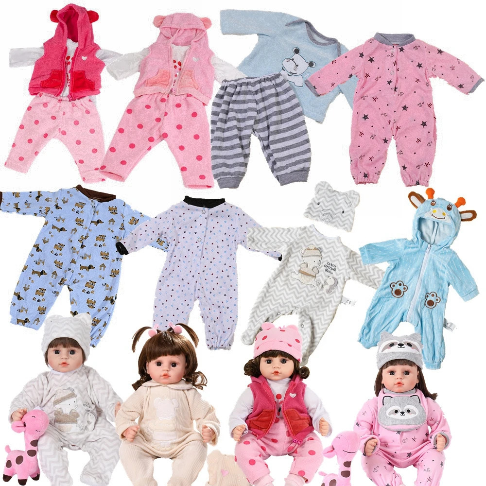 Baby Doll Clothes Suits Fit For 45cm Baby Doll 17 Inch Reborn Baby Doll Clothes Accessories Clothes Suit For Generation Doll 250219