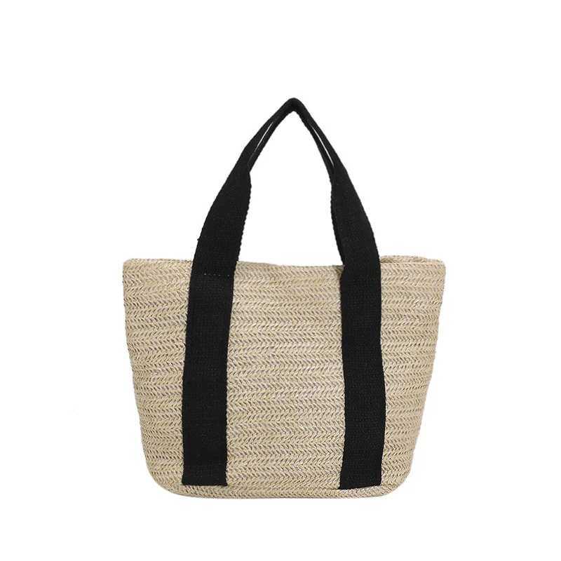 2023 FAshion Rattan Women Shoulder Bags Wikcer Woven Female Handbags Large Capacity Summer Beach Casual Tote Purses Z250219