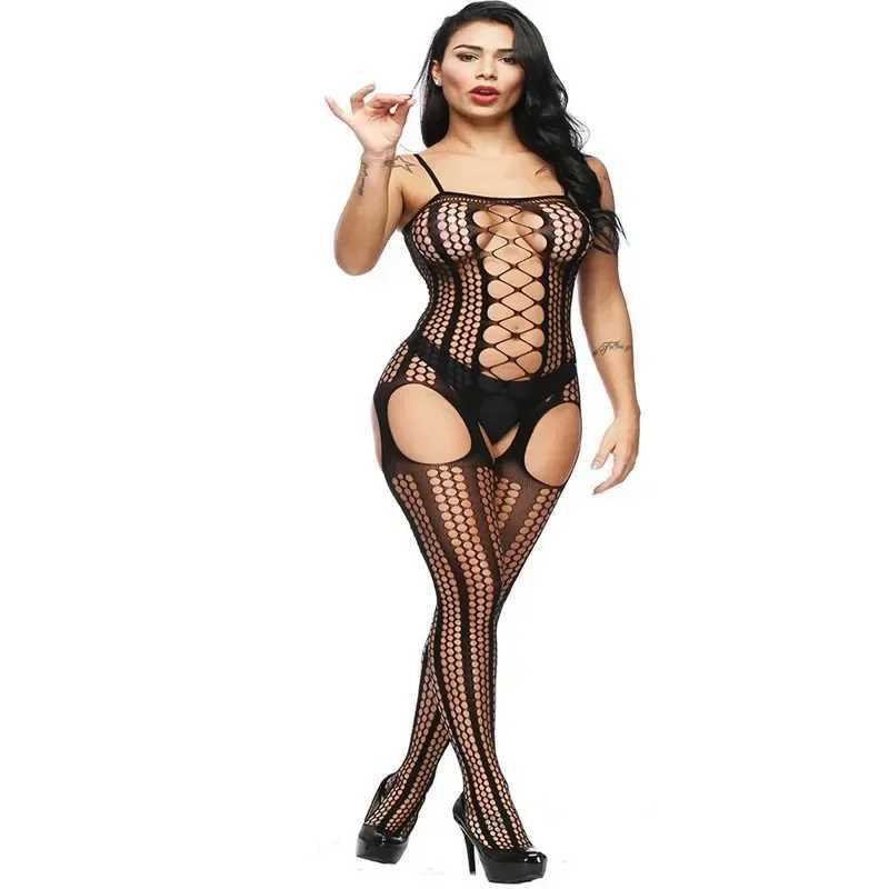 Sexy Costumes Fishnet Bodysuits Transparent Open Crotch Body Stockings Sex Bodysuit Sexy BodyStockings Mesh Erotic Lingerie W250220