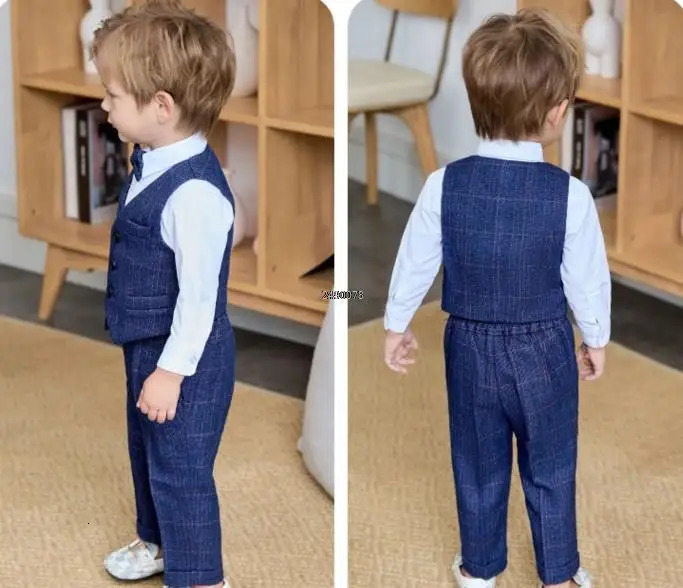 born Baby Boys 1 Year Birthday Suit Kids Formal Pograph Suit Children Wedding Dress Child Performance Party Dance Costume 250219