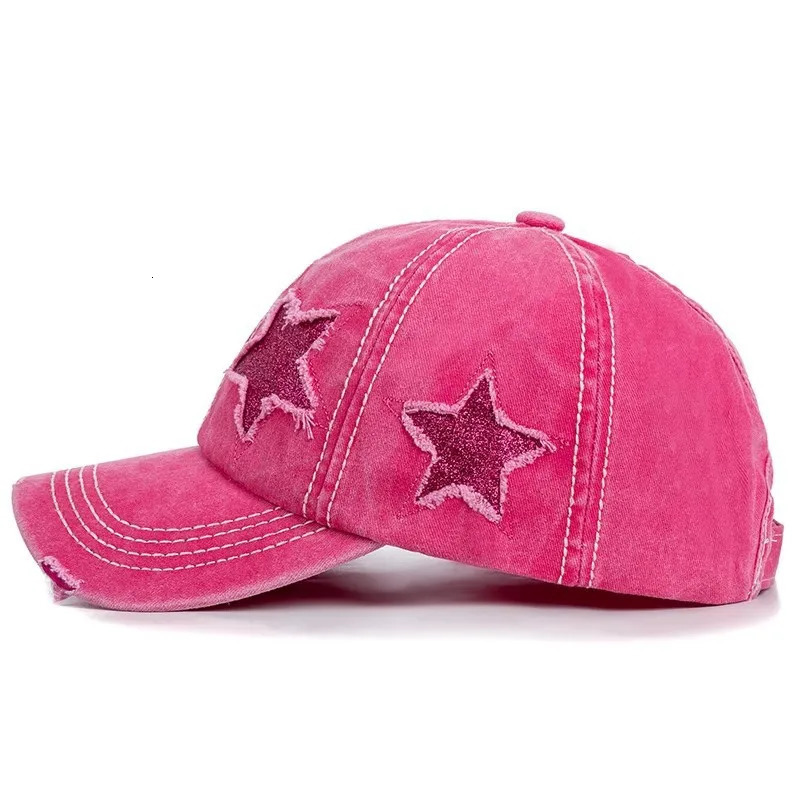 Retro baseball cap Female spring and summer Korean version of the big head circumference face duckling cap pink 250214