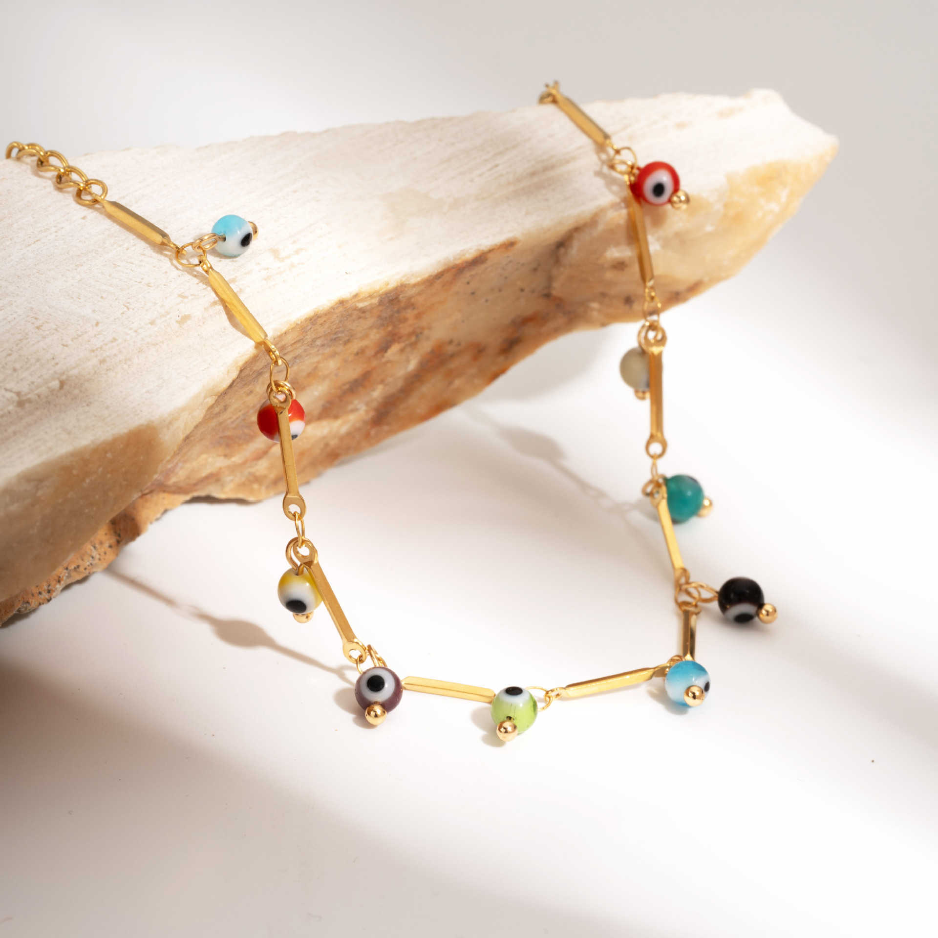 Charm Bracelets Unique beach versatile womens simple bohemian colorful rice bead bracelet bohemian style bracelet H25220