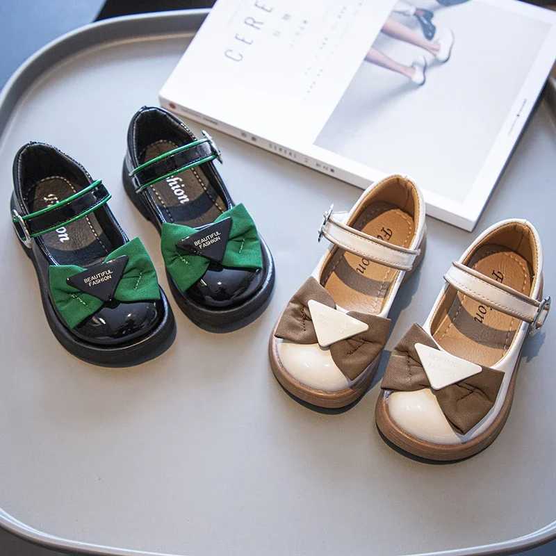 Girls Leather Shoes Mary Janes Childrens School Casual Shoes Kids Party Wedding Shoes Classic with Bow-knot 2024 Spring New X250220