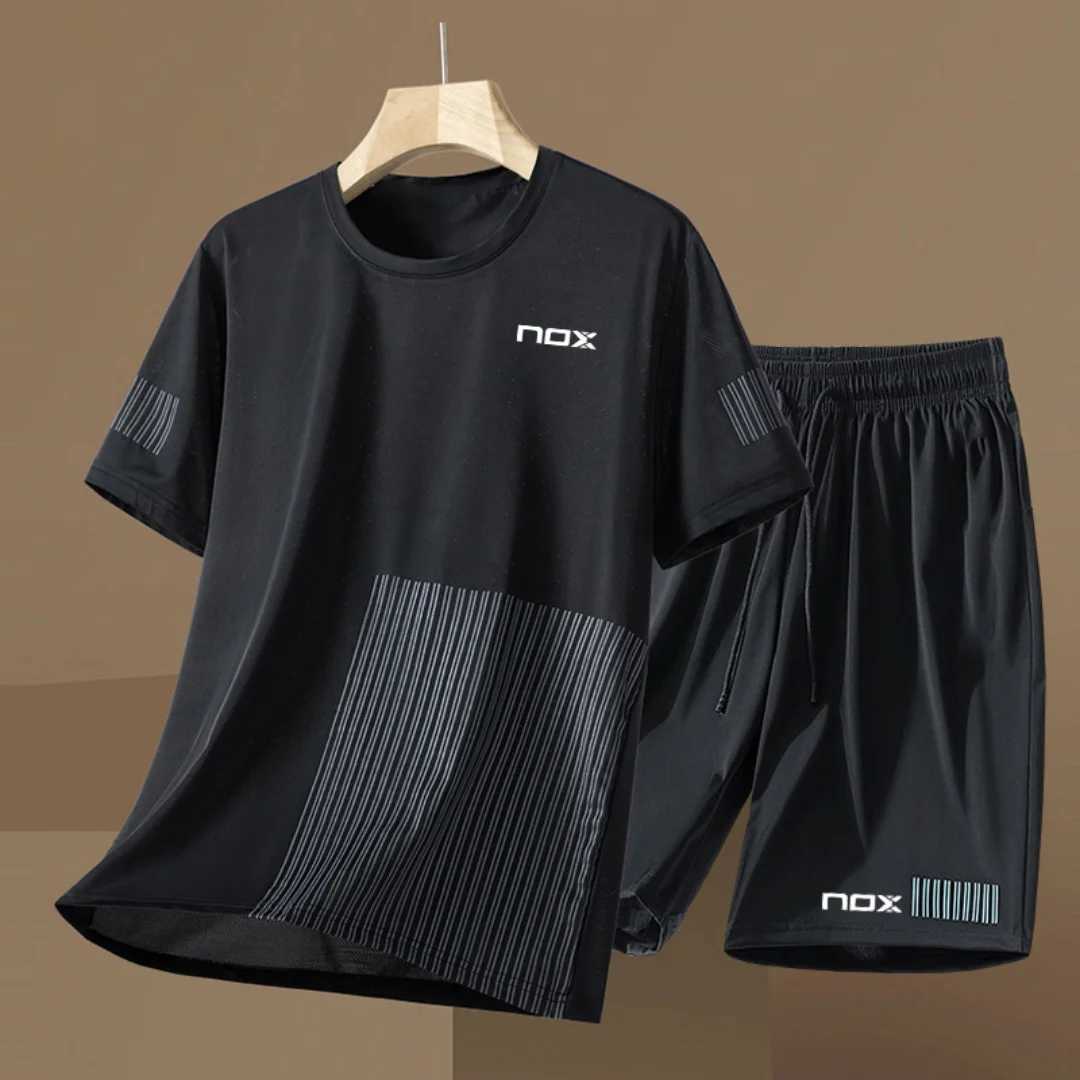 Men's Tracksuits 3D printed mens short sleeved suit fitness tennis sportswear round neck short sleeved T-shirt shorts 2024 mens clothing z250220