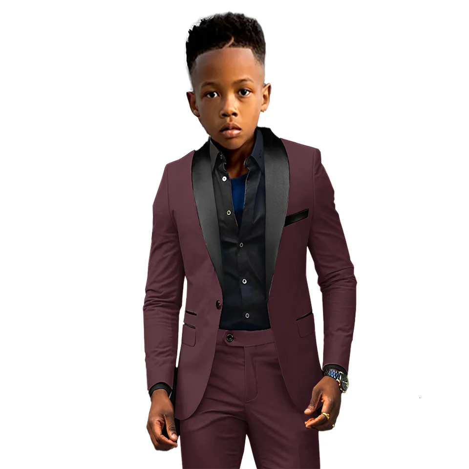 Formal Boys Suit 2 Piece Suit Wedding Kids Custom Tuxedo Clothes 2-16 Years Old Party Suit for Boys Blazer 250219