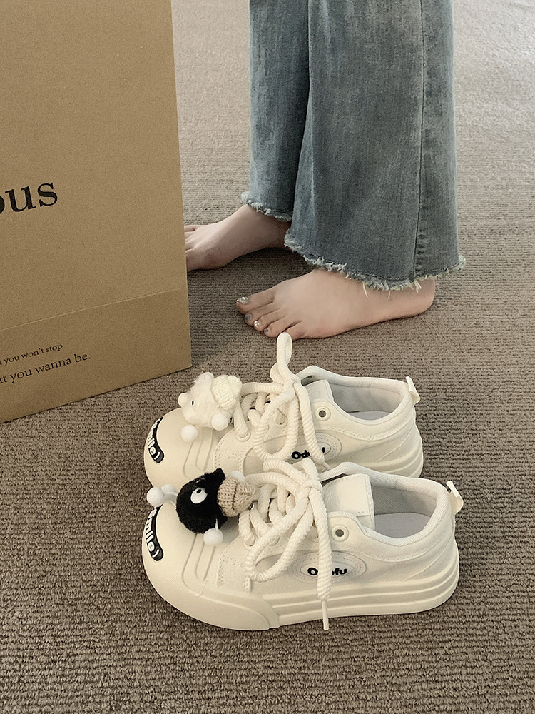 2025 Leisure New German Training Board Women's Sports Niche Fashion Thick Sole Personalized Design White Shoes Spring And Autumn Forrest