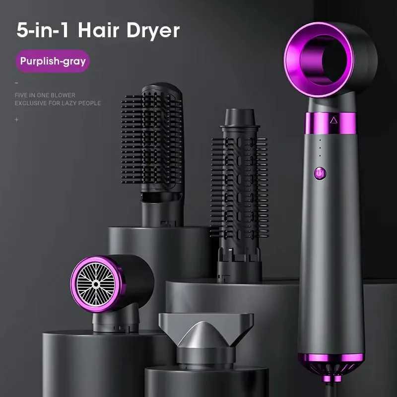 Hair Dryer 5in Multifunctional Hair Straightener Negative Ion Hair Care Curler Blow Dryer Styling Set Strong Wind W250220