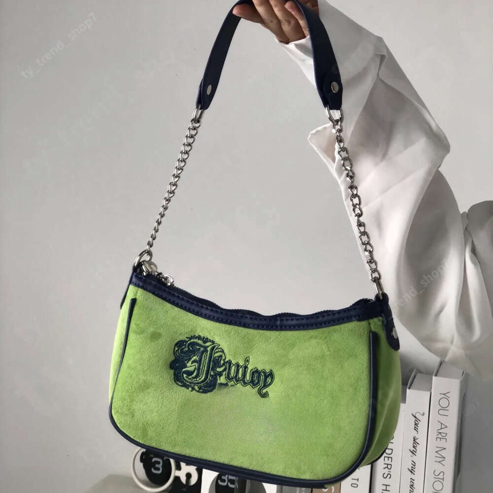 Shoulder Bags Y2K 90s Women juicy couture bag Vintage Retro Chic Embroidery Velvet Bag tote Ladies High Capacity E-girls s Shopping Handbags totes bags For 7f