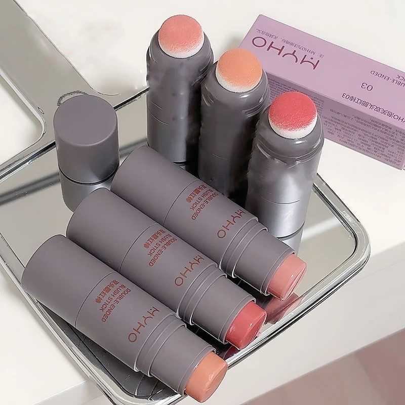 Double-ended B Stick Matte Lipstick Waterproof Brighten Face Contour Shadow Ber Rouge Tint Cheek Korean Makeup CosmeticsW250220