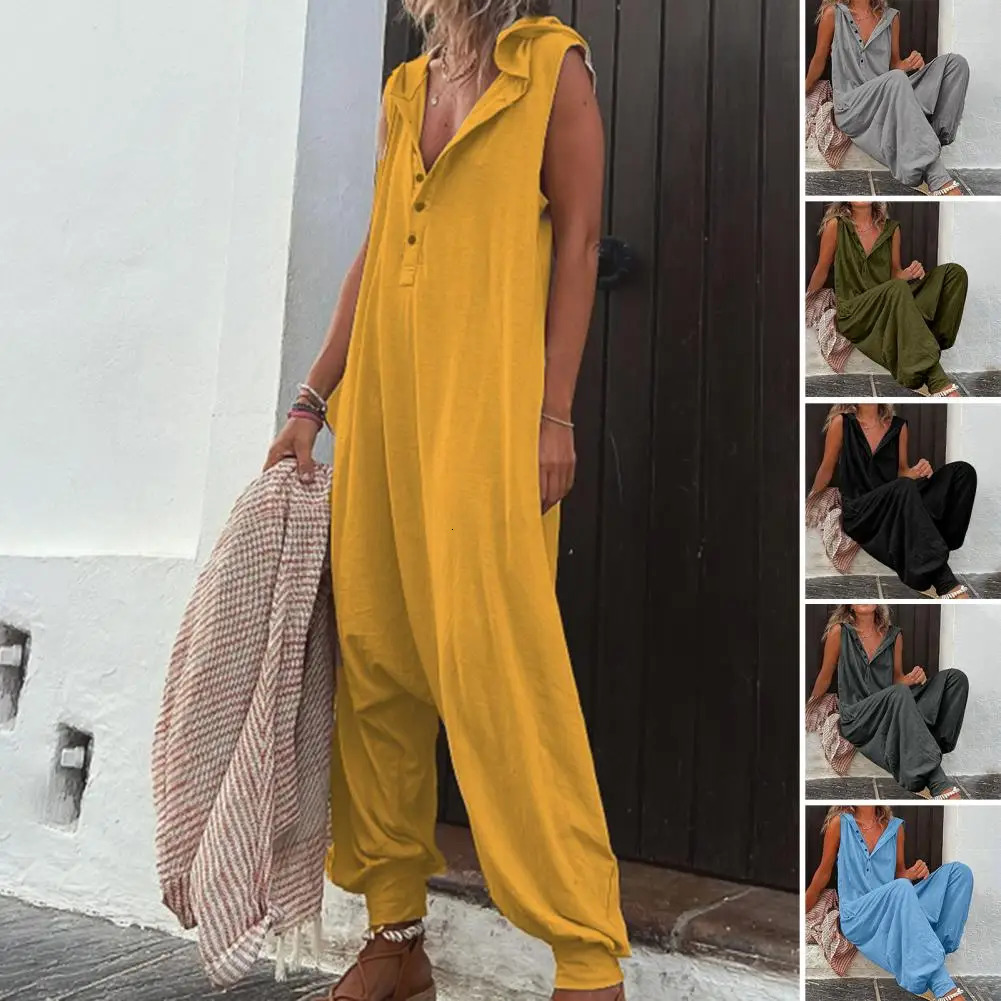 High Quality Spring Autumn Casual Womens Fashion Cotton Overalls Bohemian Stripe Casual Overalls 250220