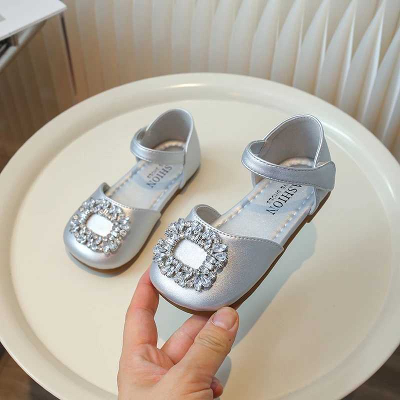 Girls Mary Janes Crystal Cover Toe Luxury Party Wedding Children Princess Shoes Four Seasons Elegant Soft Kids Flat Shoes 23-32 X250220