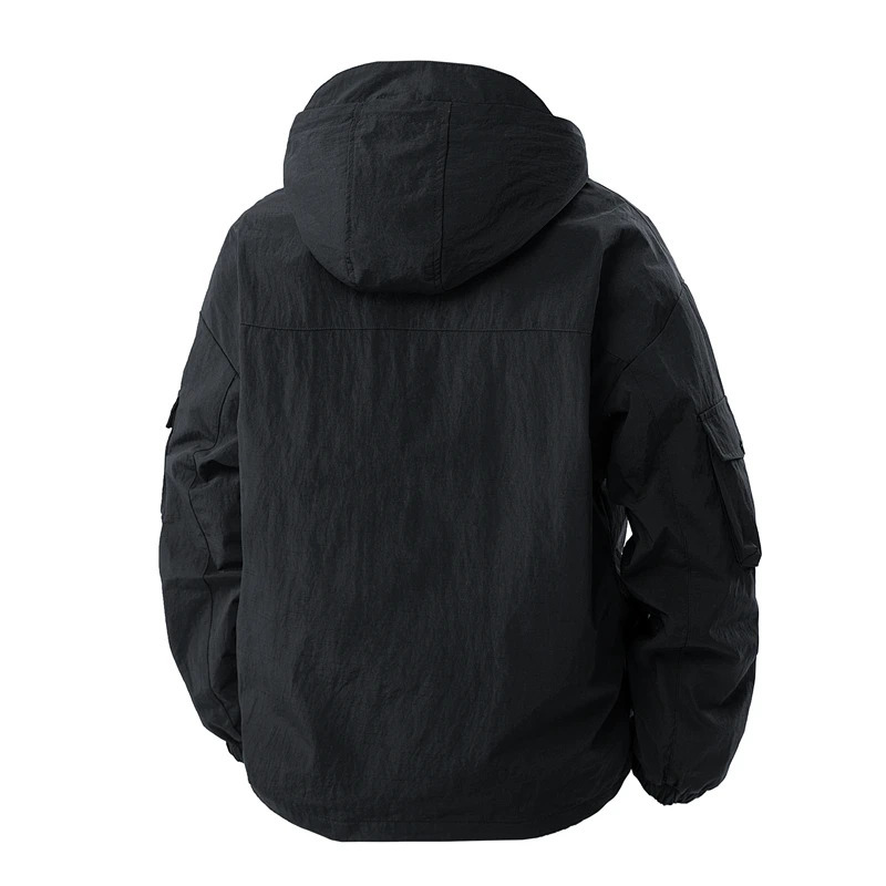 TAFN Spring Autumn Loose Solid Color Versatile Human Outwear Zipper Style Pockets Youth leisure Cotton Men Jacket 250214