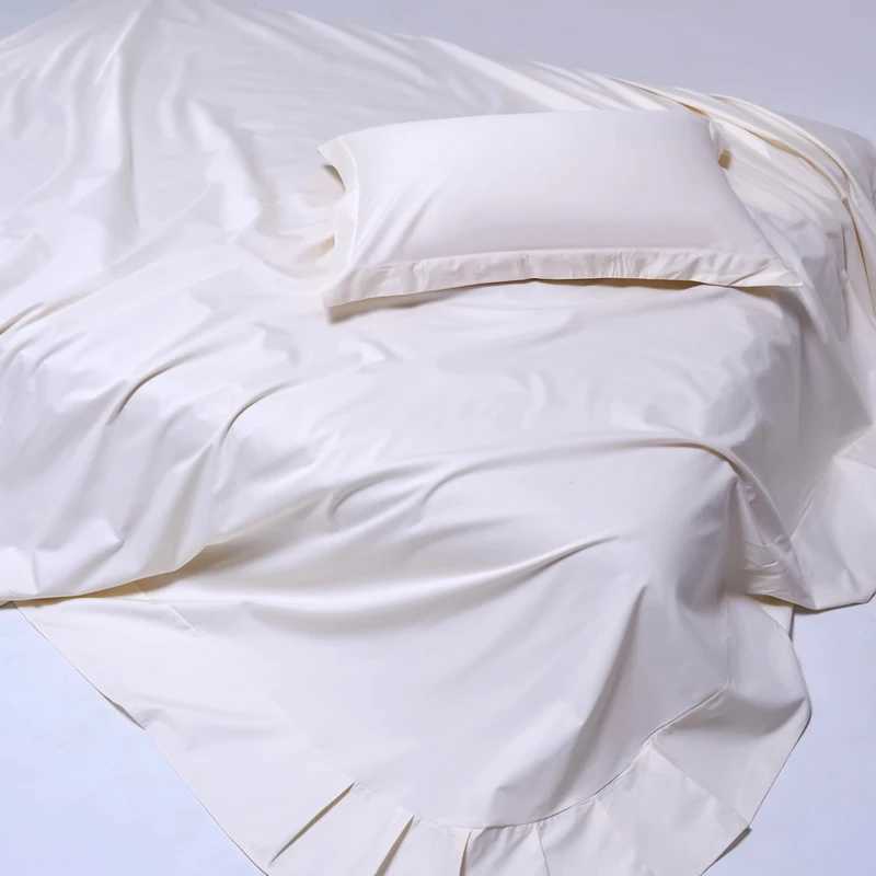 High End Egyptian Cotton Bed Sheet Set 1000TC Fitted Sheet Flat Top Sheets case Luxury Bedding Set Double King Queen Size Y250219