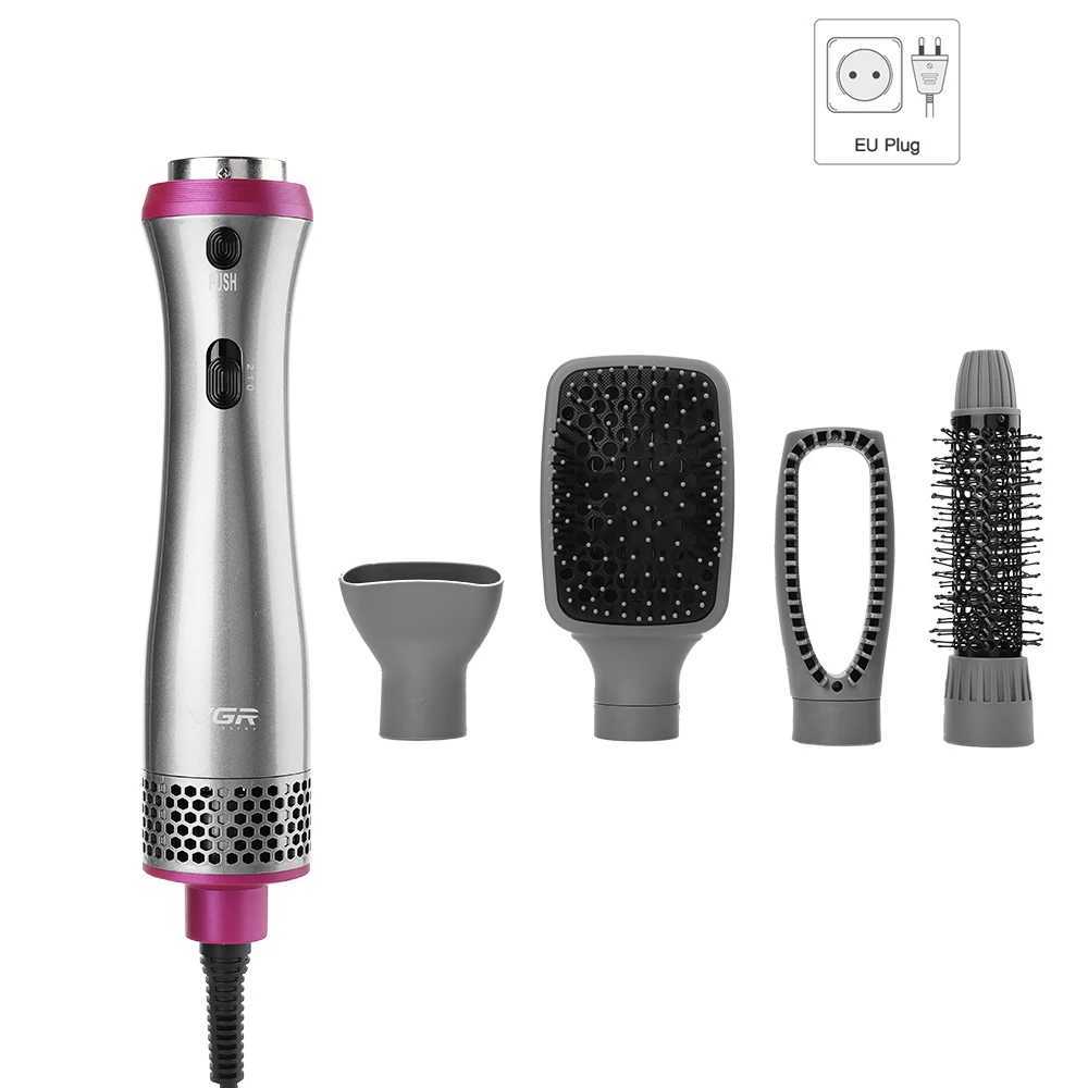 VGR 4 In Hair Dryer Brush One Step Hair Dryers Volumizer Fluffy Hot Air Brush Comb Hair Straightener Curling Wand Styling Tool W250220