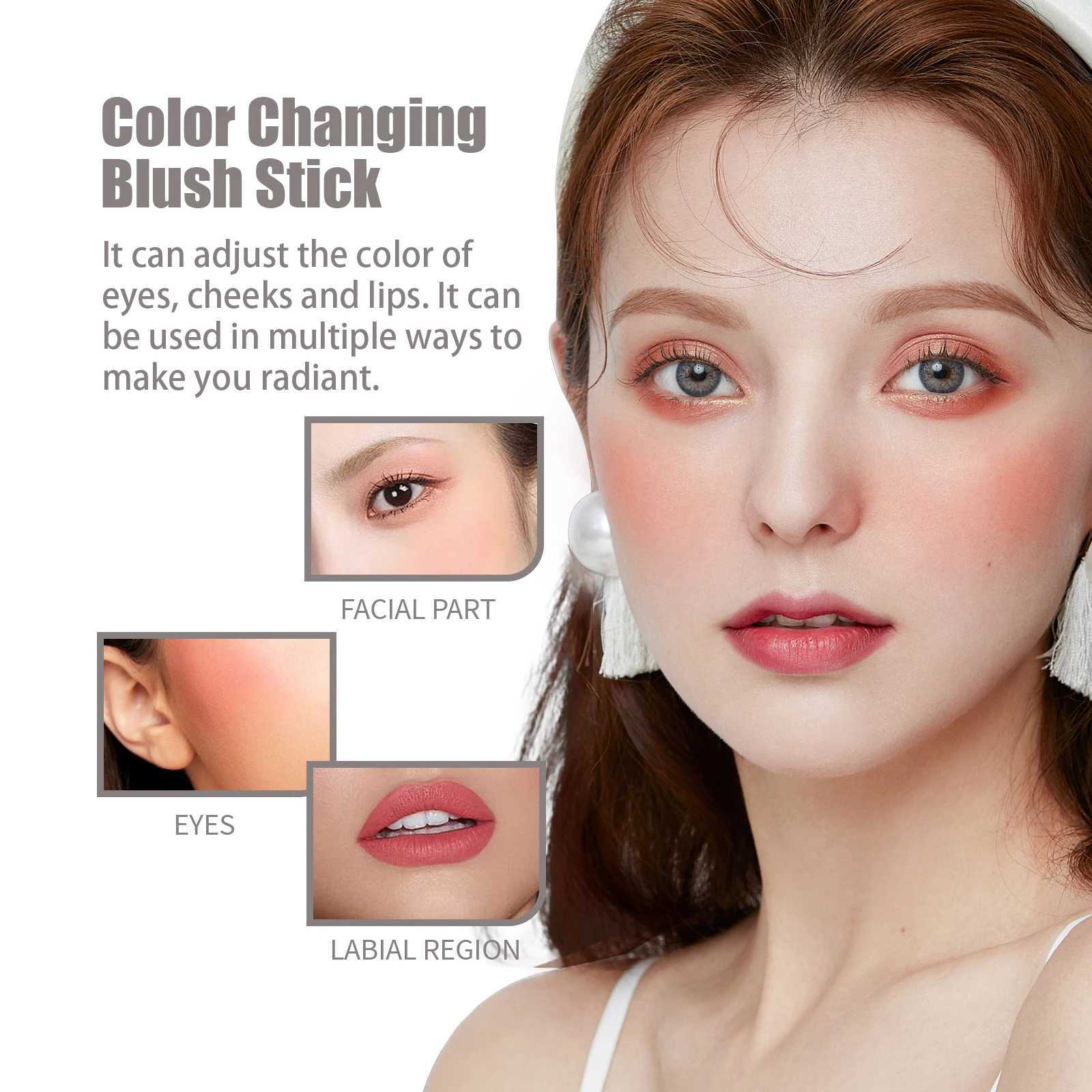 EELHOE Face B Stick Color Change B Cheek Lip Tinted Rouge Makeup Natural Contour Ber Highlighter Makeup CosmeticsW250220