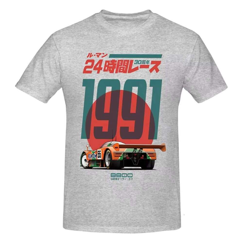Men's and women's round neck short sleeve t-shirt, vintage, cotton, casual, Mazdaed 787B 30th