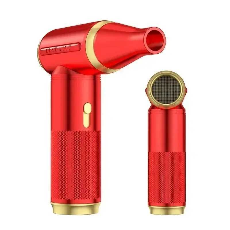 High Speed 000RPM 4 in Wireless Hair Dryer Multifunctional Air Duster Travel USB Rechargeable Only Cold Wind Blow Dryer W250220