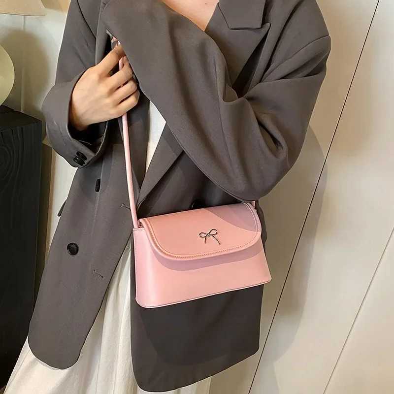 Harajuku Bow Silver Underarm Bag Purse Women Hot Girls Sweet Cute Leather Baguette Bags Female Vintage Y2k Messenger Bag Y250218
