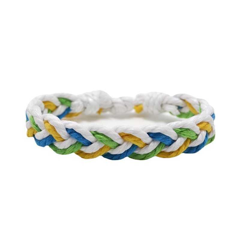 Charm Bracelets Dopamine cotton rope wax thread hand woven bracelet live broadcast colorful bracelet hand rope H25220