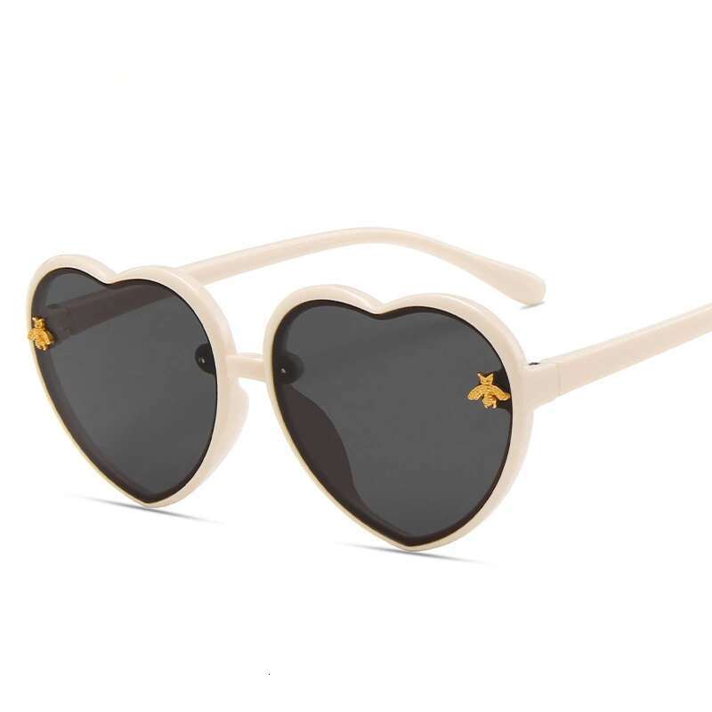 Ddmyshoesvip Children Sunglasses Little Bee Sunglasses Boys Girls Heart Shape Cartoon Sunshade Glasses Anti UV Party Gift