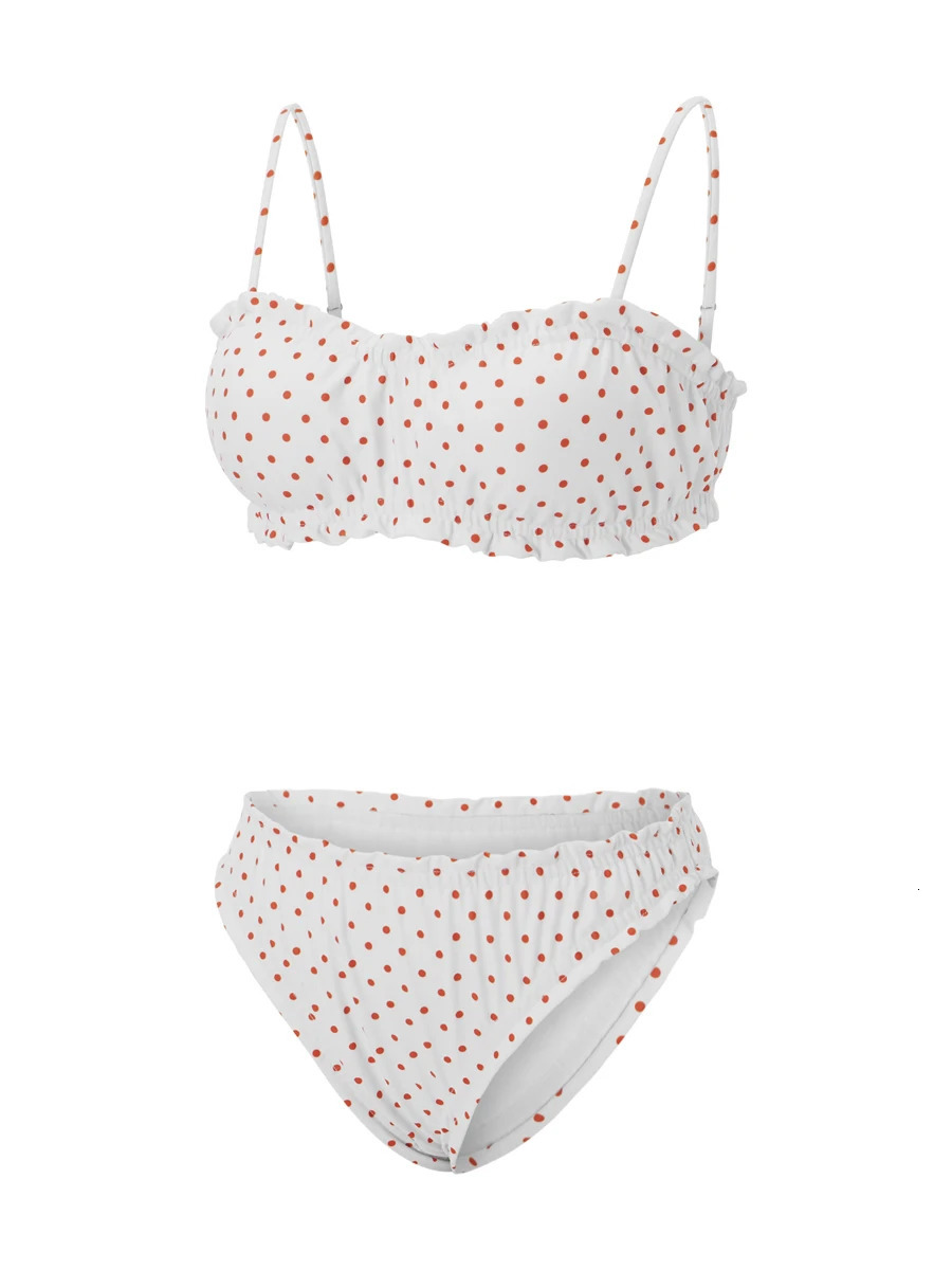 Floral print camisole collar Tankini swimsuit set high waisted bottom suitable for womens beachwear and summer swimsuits 250220