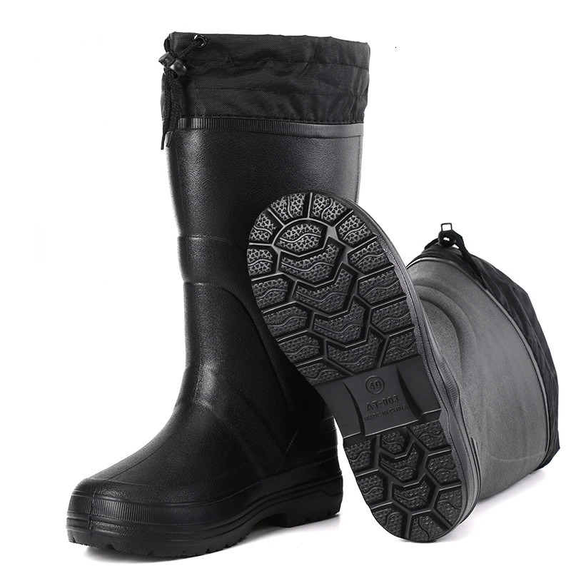 Men Rain Boots High Quality EVA Nonslip Platform Snow Winter Warm Waterproof Shoes Work 250219