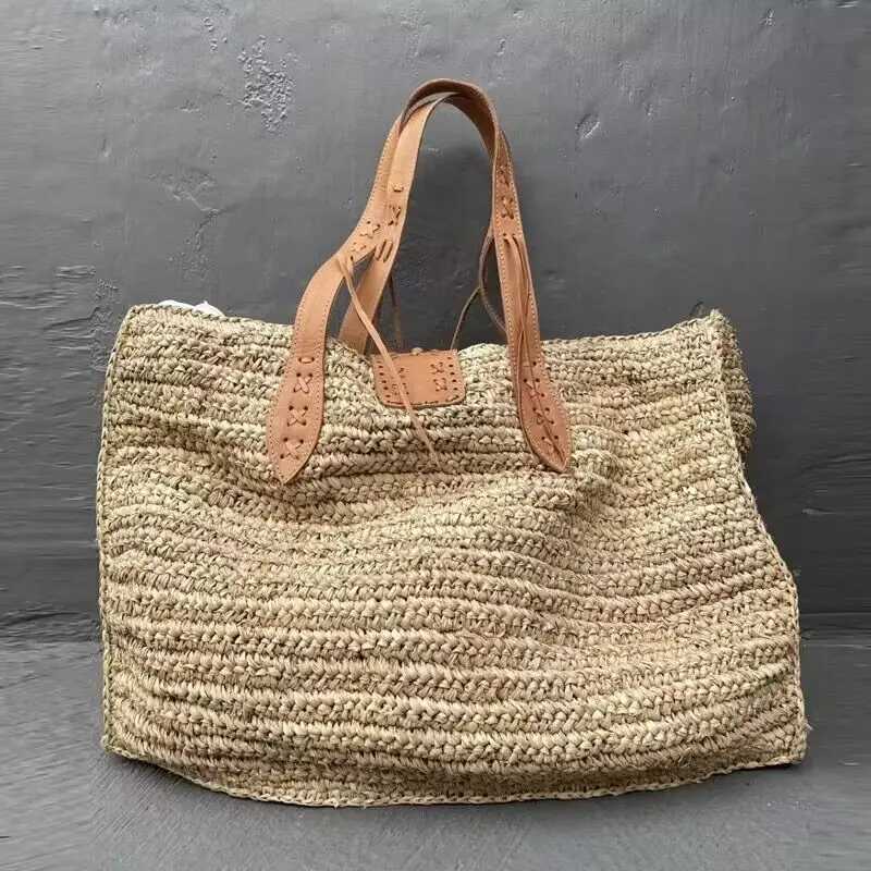 Female luxury designer handbag and wallet 2023 new hand woven large capacity shoulder casual beach bag Z250219