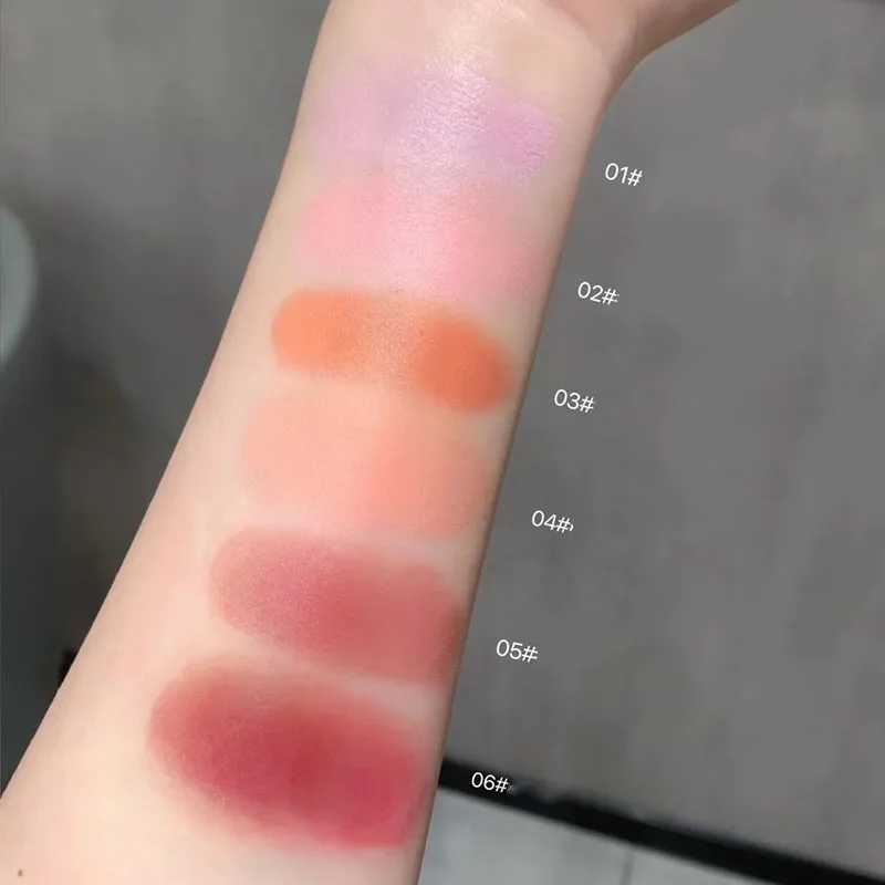 Single color cute Ber stick mud smooth cheeks color tone nude B natural matte pink purple rose face rubber Korean makeupW250220