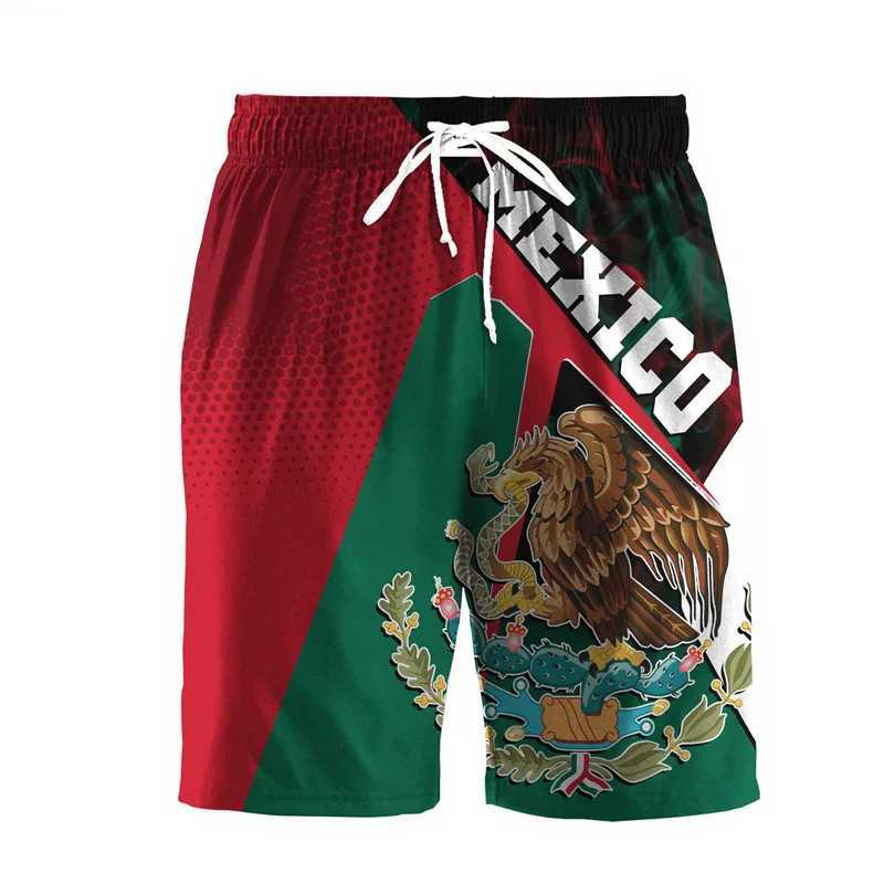 Fashionable Mens Beach Pants 3D Print Mexican Pattern Shorts Summer Quick Dry Material Fitness Casual Sports Mens Beachwear X250220