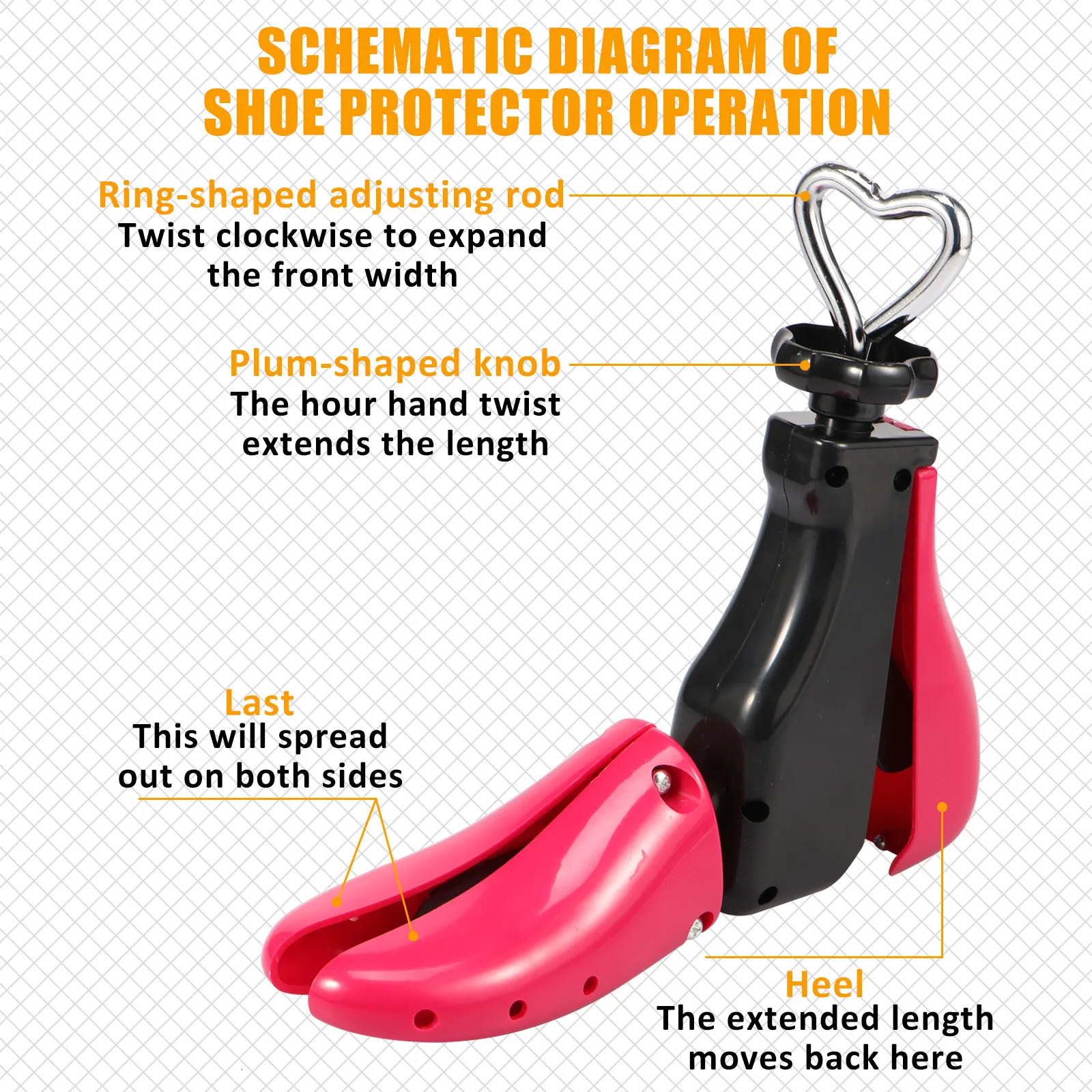 12Pcs Shoe Stretcher Shoes Tree Shape Rack Universal Adjustable Length Width high low top shoes Extender for Men and Women 250219