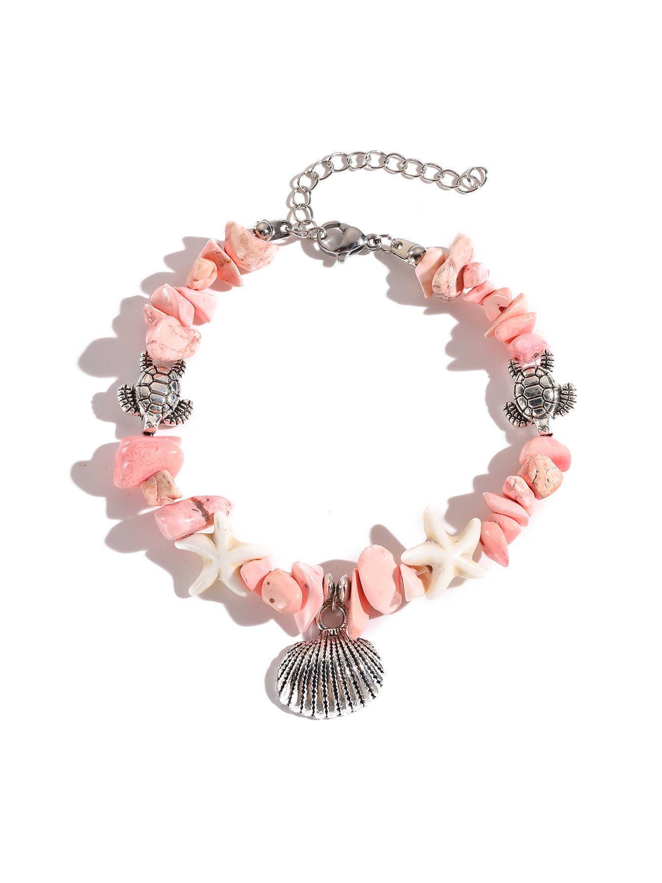 Charm Bracelets Hot selling starfish natural stone bead small fresh summer shell bracelet H25220 3 P9PY