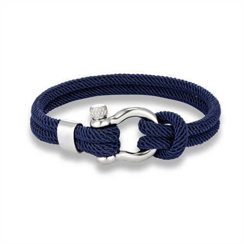 Charm Bracelets Stainless steel horseshoe buckle fashionable double-layer Milan rope outdoor mens bracelet H25220