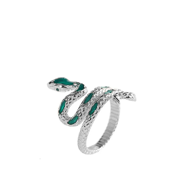 925 Sterling Silver Snake Ring Vintage Fashion Light Open Ring Womens Trendy Jewelry 250220