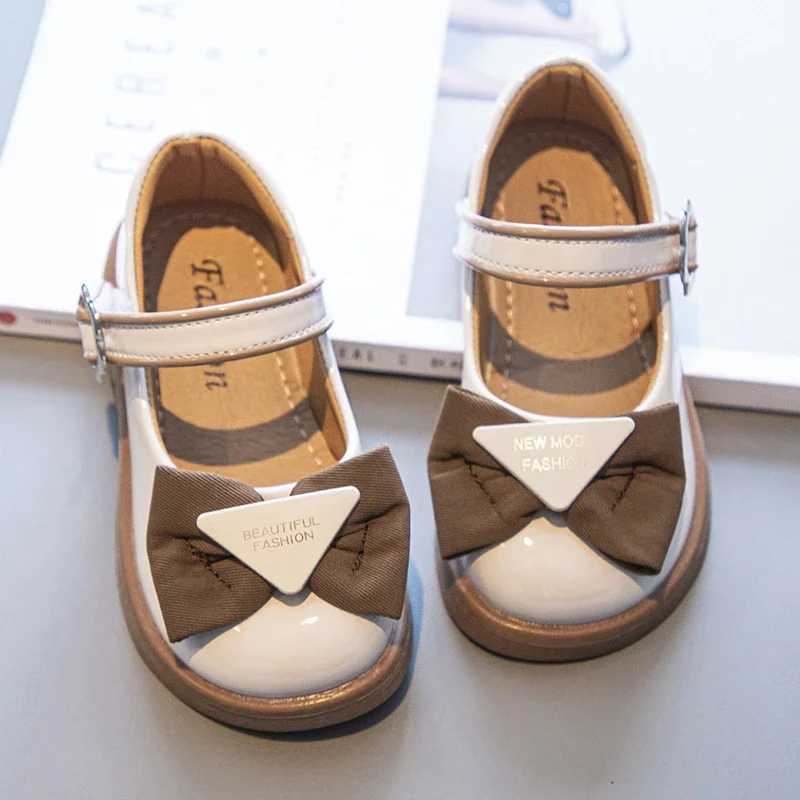 Girls Leather Shoes Mary Janes Childrens School Casual Shoes Kids Party Wedding Shoes Classic with Bow-knot 2024 Spring New X250220