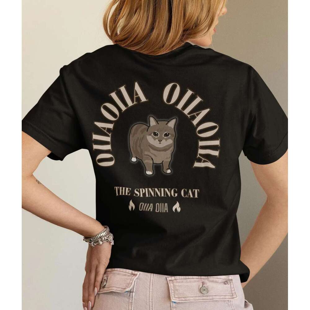 Retro Oiia Rotary Cat Graphic T-Shirts Pro Choice Men's T-Shirt Harajuku Short Sleeve Cute Street Y2k Tall Men's Clothing